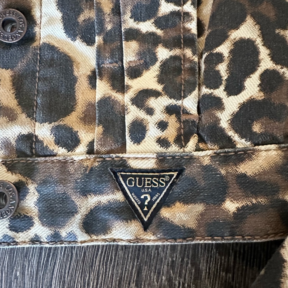 Guess Leopard Jean Jacket - Picture 3 of 8